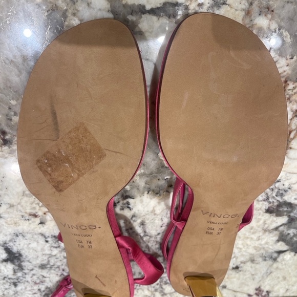 New w/out box - Vince Pink Ester Ankle Strap Sandals - Size 7M - Picture 11 of 16